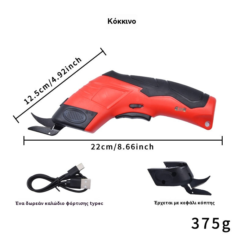 Nové elektrické nožnice na strihanie látok a kobercov s indikátorom výkonu.