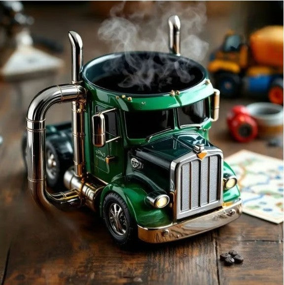 🚛 Tazas de café artesanales para semirremolques