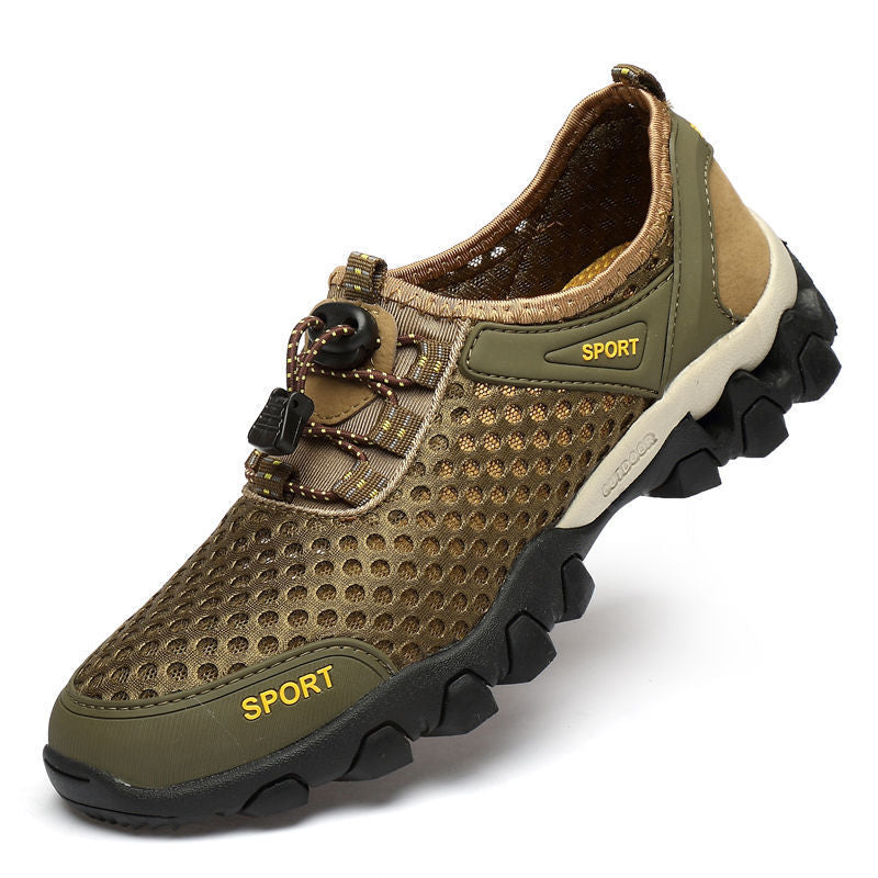 Nueva oferta 【39-44】 2025 zapatos de senderismo de malla transpirable para hombre de verano, impermeables y antideslizantes
