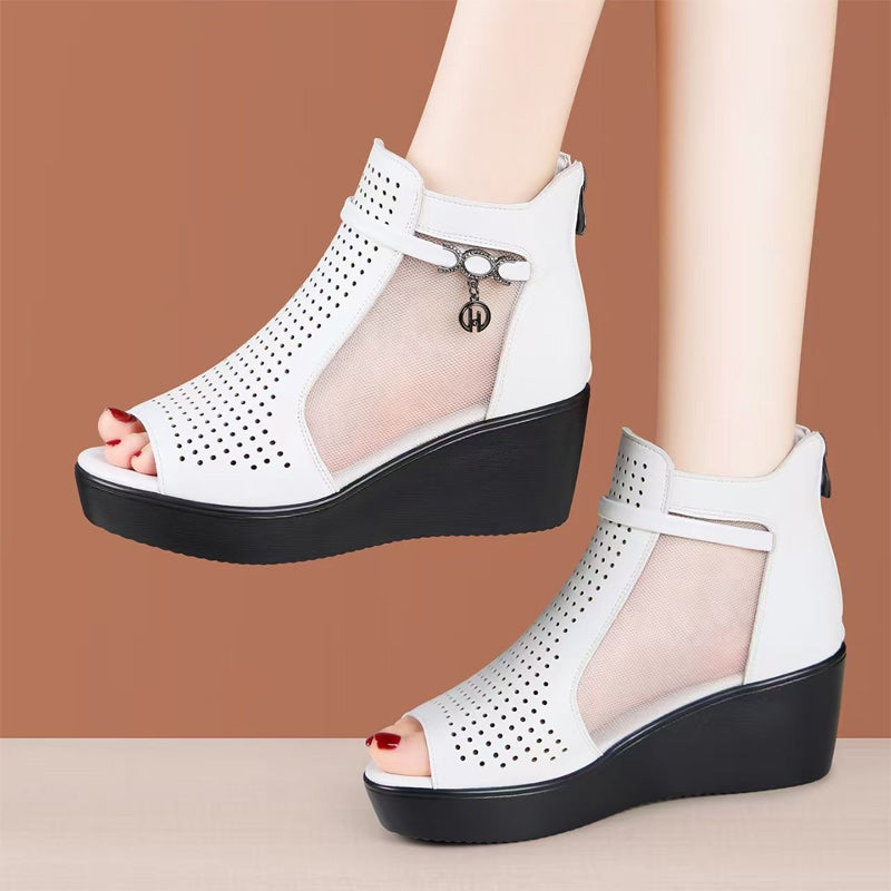 🔥【Rabat 50%】💕【35-41】Letnie damskie sandały na koturnie, prosty obcas - podwyższony obcas zapewnia najwyższy komfort🩰