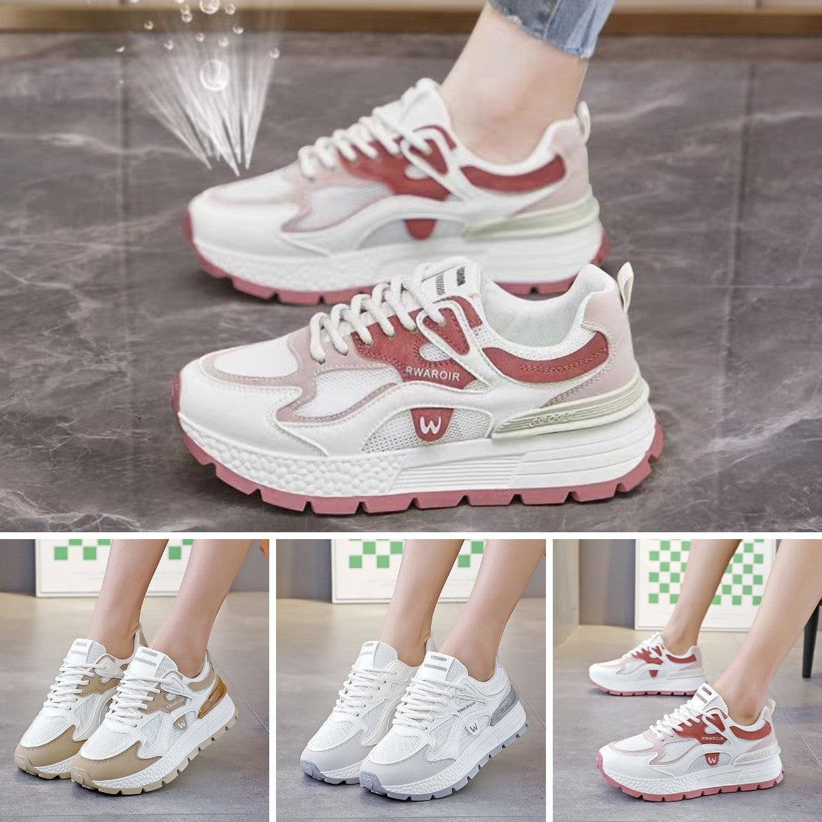 【35-40】Adidași confortabili și pantofi casual de damă cu talpă groasă