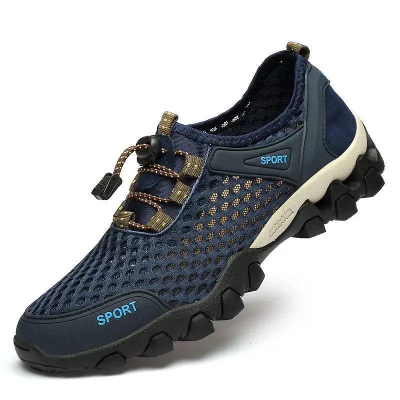 Nueva oferta 【39-44】 2025 zapatos de senderismo de malla transpirable para hombre de verano, impermeables y antideslizantes