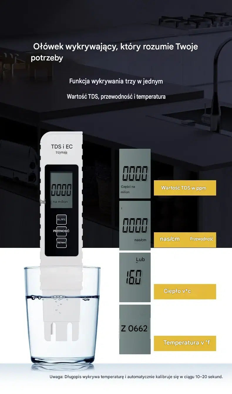 💧Kup 1, drugi otrzymasz gratis!🔍 Cyfrowy miernik TDS 3 w 1 – Sprawdź jakość wody w kilka sekund ✨