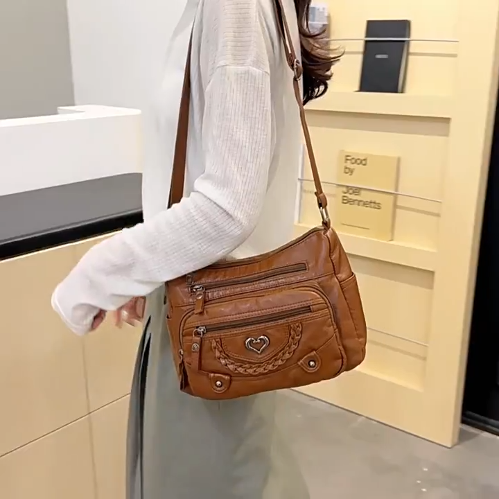 💐50% POPUSTA! 🎁Ženska mekana PU torba preko tijela – Više džepova za savršenu organizaciju 👜🔑