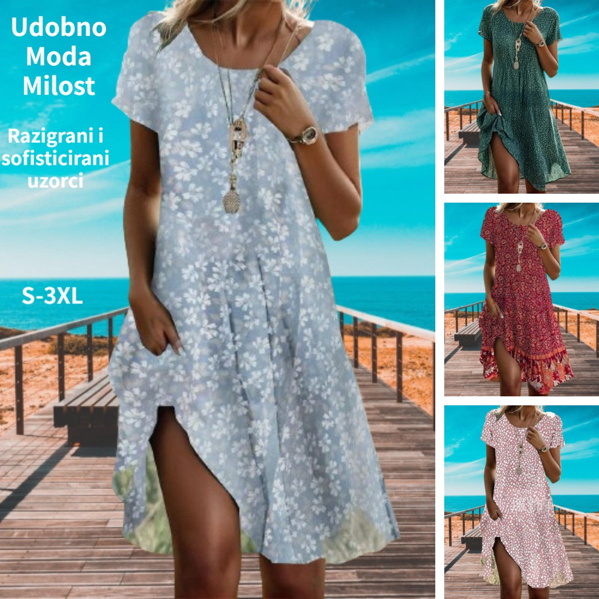 💖Promoție nouă【S-3XL】👗Rochie nouă 2025 cu guler rotund