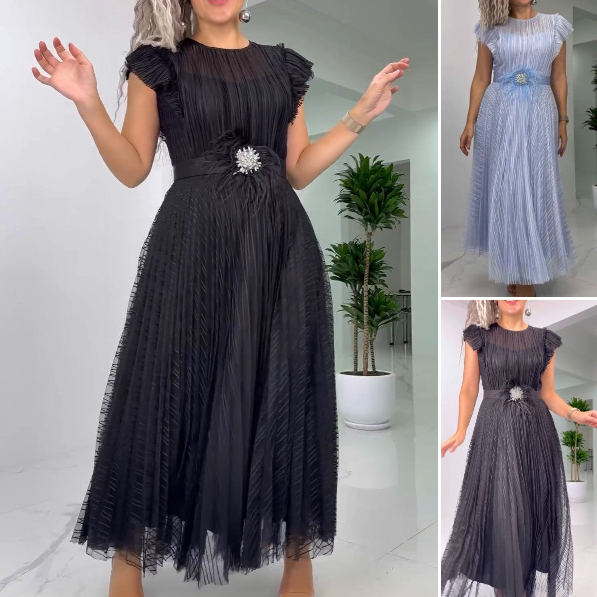 【S-5XL】🥰✨Rochie slim din sifon 2025