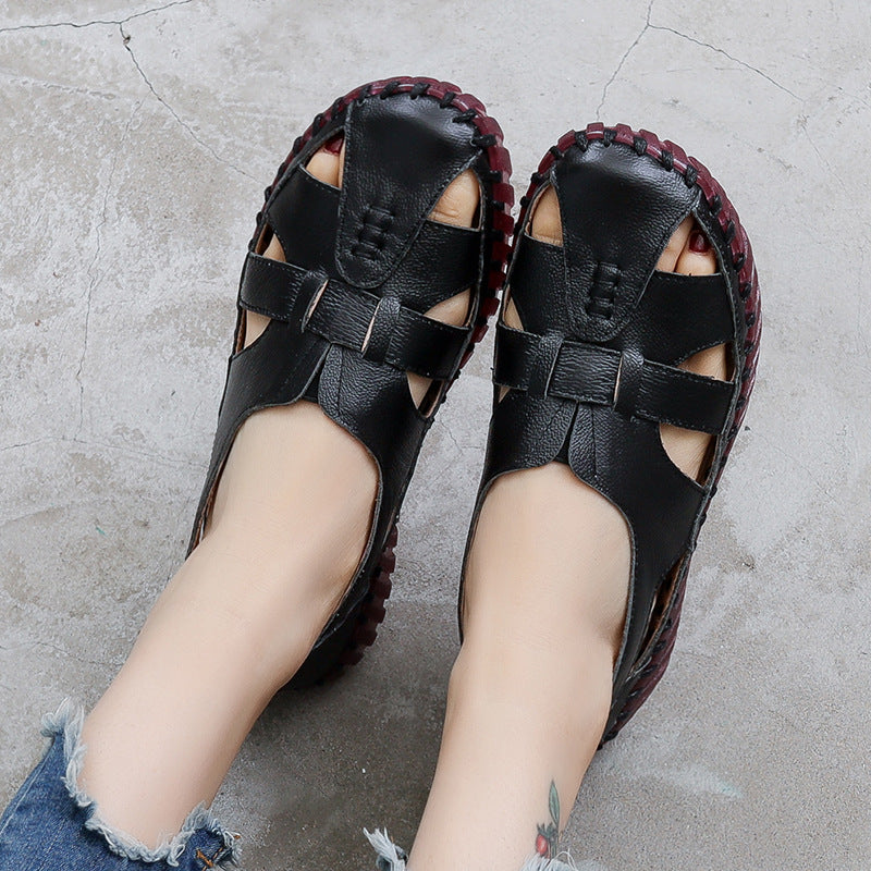 ❤️🥿【35-41】Sandale plate pentru femei din piele moale de piele goală💥 3923401