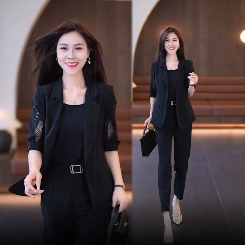🏆【Jachetă+Vestă+Pantaloni】Set de trei piese, costum casual nou la modă 2025