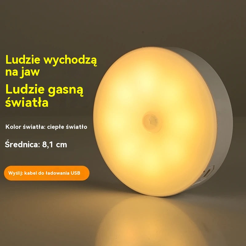 🏡【Kup 3, otrzymaj 3 gratis,6 za 129 zł】💡Inteligentne światło LED wykrywające ruchy ciała człowieka, łatwe do ładowania i praktyczne