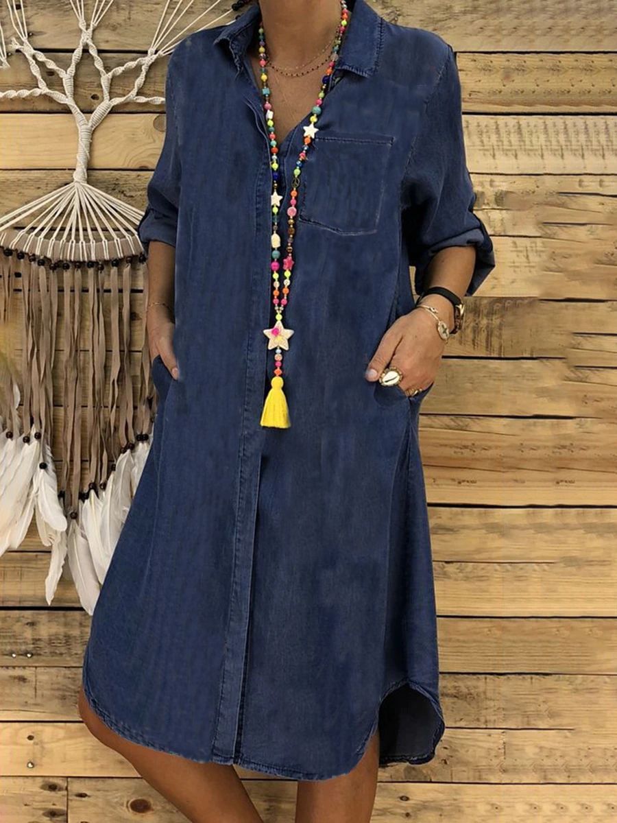 👗Noua rochie de dama marime plus vara 2025 din denim