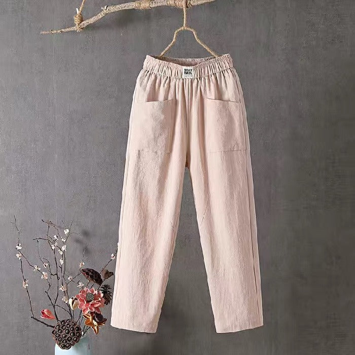 🌿🌈【M-4XL】Pantaloni largi de damă în stil nou de vară 2025, pantaloni casual respirabili și confortabili