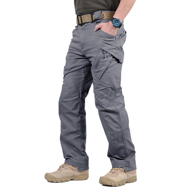 👖✨【49% OFF】Pantaloni cargo negri militar cu mai multe buzunare pentru bărbați noi, respirabili 3830198
