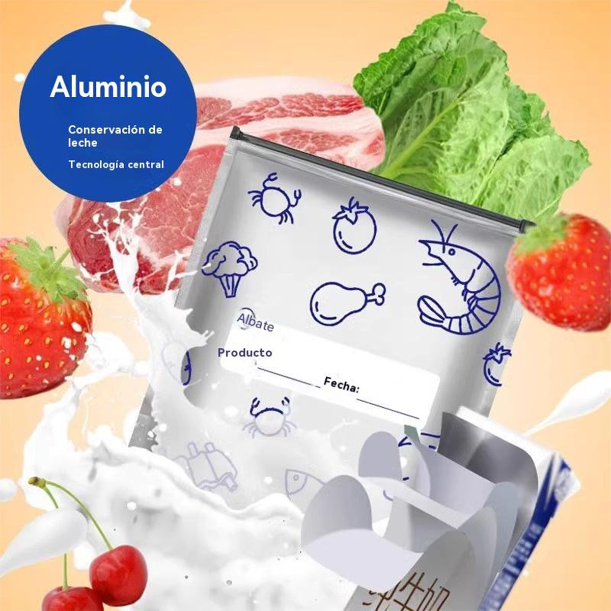 🔥🔥Un total de 30 bolsas de papel de aluminio antibacterianas, súper fáciles de usar, para conservar la frescura.