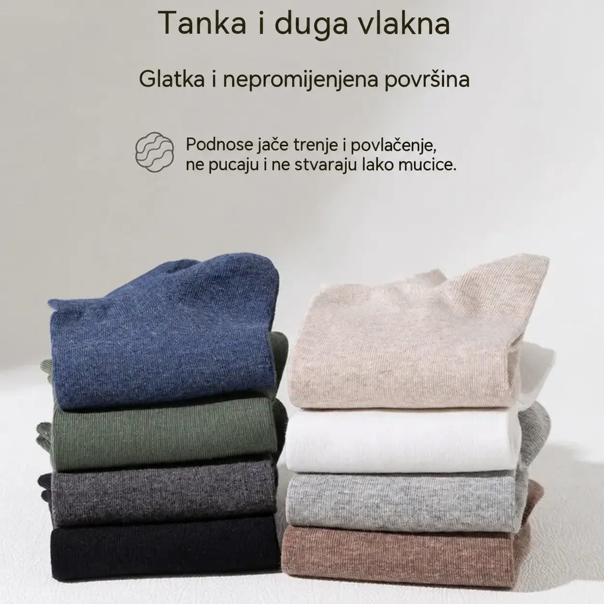 🧦【8 pari – 8 boja】Muške kratke pamučne čarape – tanke, prozračne i upijajuće; idealne za ljeto.