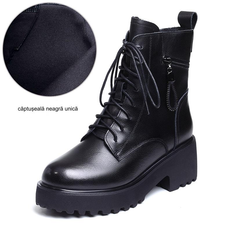 💥【45% OFF】【35-40】2024 nowe buty zimowe ze skóry kaszmirowej, pogrubionej wodoodpornej bawełny 3803476