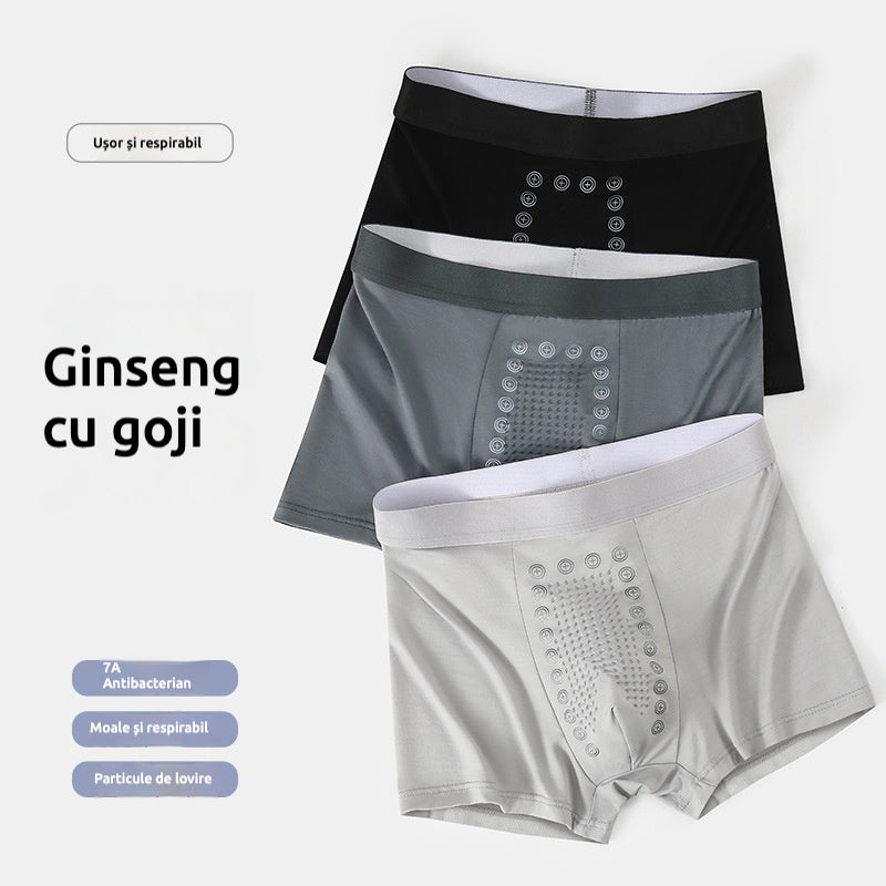 🩲✨【Set 3 bucăți】Boxeri bărbați cu efect magnetic în zona intimă|Respirabili și antibacterieni|Croială fără cusături laterale