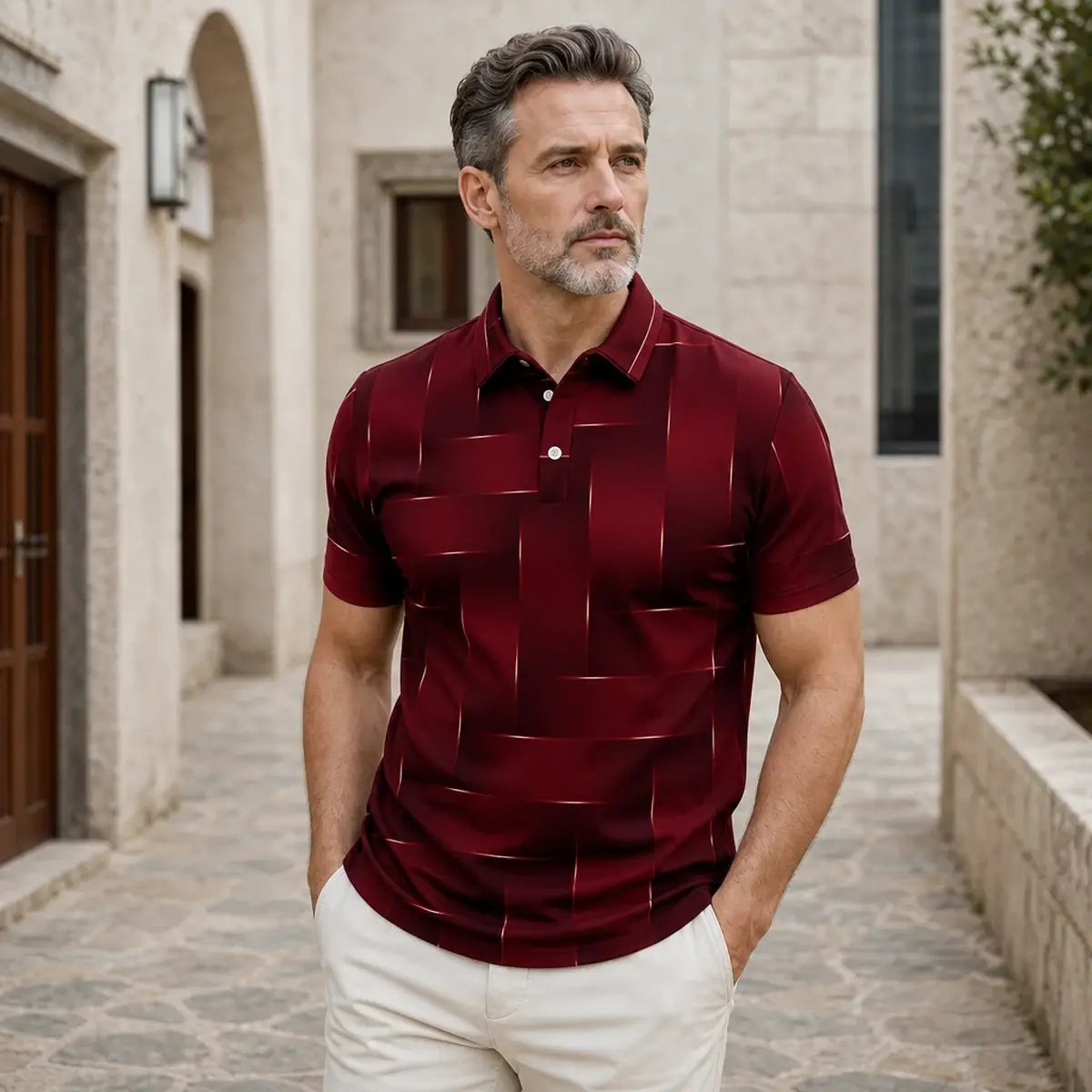 【✨🔥Nový letný doplnok】【S-5XL】Nové letné pánske ľahké luxusné kockované polo tričko - príjemné na dotyk a priedušné