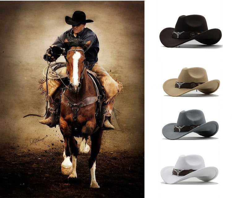 ☀️【50% reducere】Pălării de cowboy western pentru bărbați și femei, potrivite pentru călătorii în aer liber