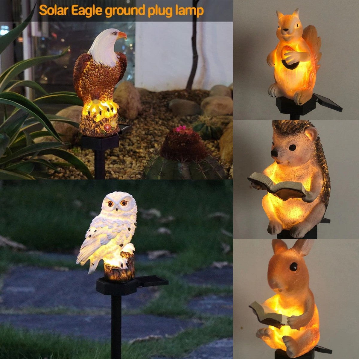 🎁✨【50% OFF】🦉 Lampă solară decorativă în formă de bufniță – Lumină caldă pentru grădina ta