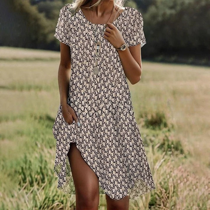 💖Promoție nouă【S-3XL】👗Rochie nouă 2025 cu guler rotund