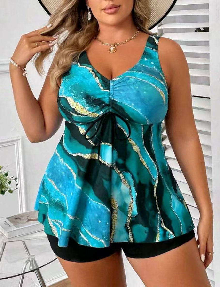 🏖️👙【Popust ograničenog trajanja】🌴【S-5XL】Elegantni kupaći kostim plus veličina s printom