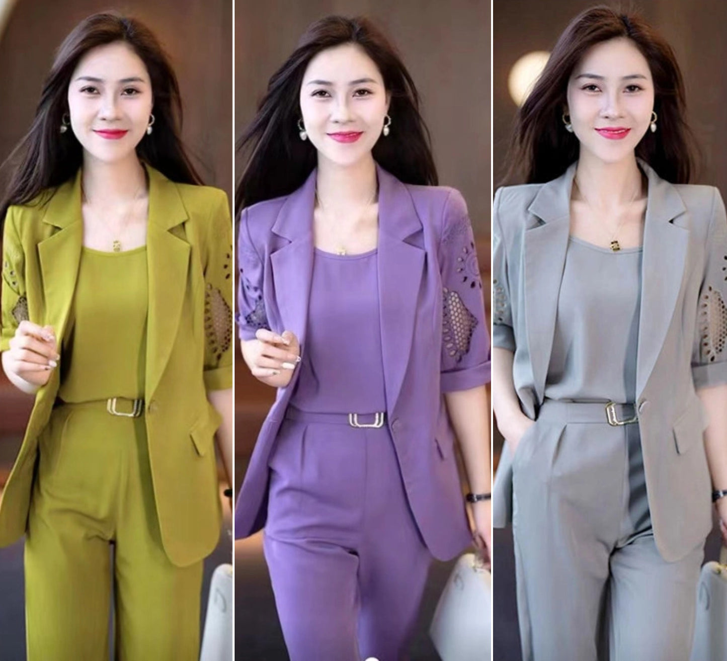 🏆【Jachetă+Vestă+Pantaloni】Set de trei piese, costum casual nou la modă 2025