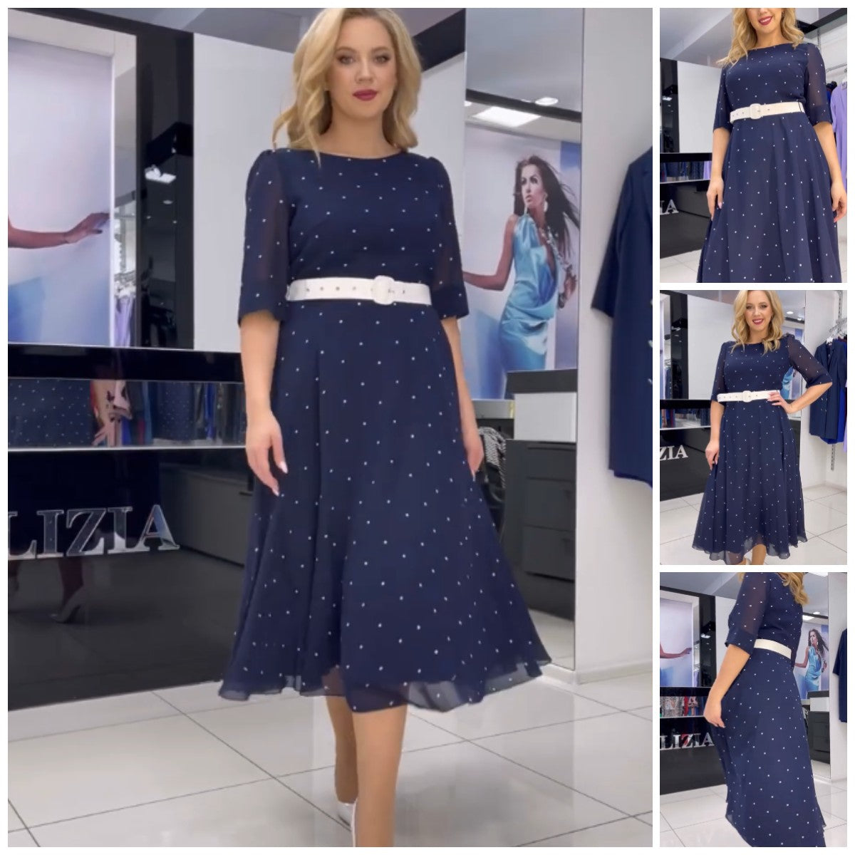 ✨🔥【Stoc limitat】【S-5XL】❤️2025 Noua rochie casual cu buline la moda eleganta de inalta calitate, curea gratuita