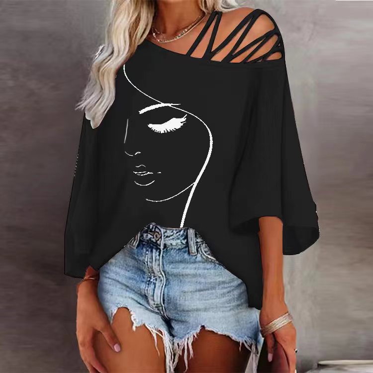🔥✨【Stoc limitat】【S-2XL】2025 Tricou casual imprimat pentru femei la moda de inalta calitate