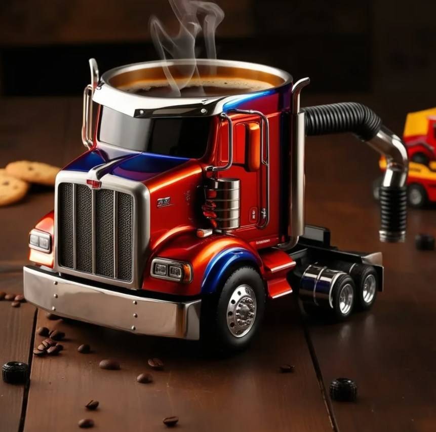 🚛 Tazas de café artesanales para semirremolques