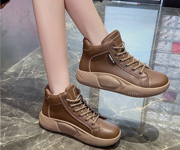 🔥【35-43】Pantofi retro rocking cu talpă groasă din piele de vacă în stil nou, pantofi casual versatili la modă