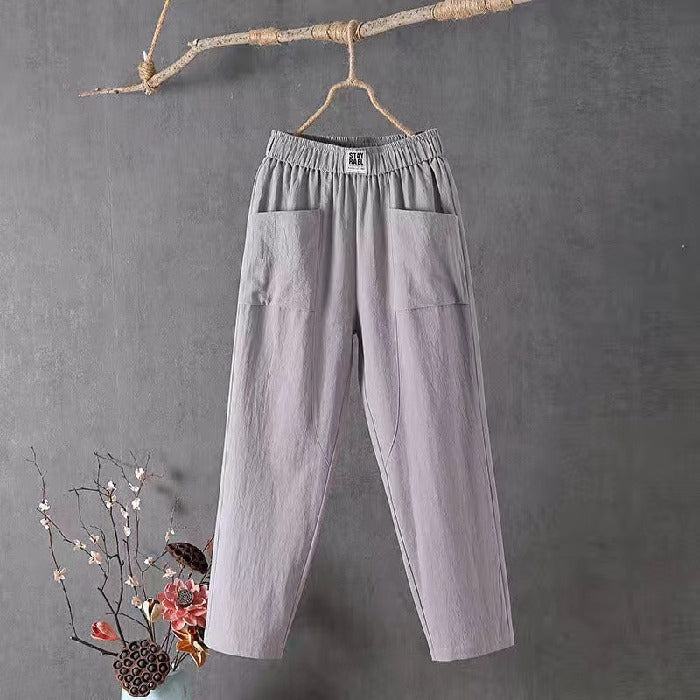 🌿🌈【M-4XL】Pantaloni largi de damă în stil nou de vară 2025, pantaloni casual respirabili și confortabili