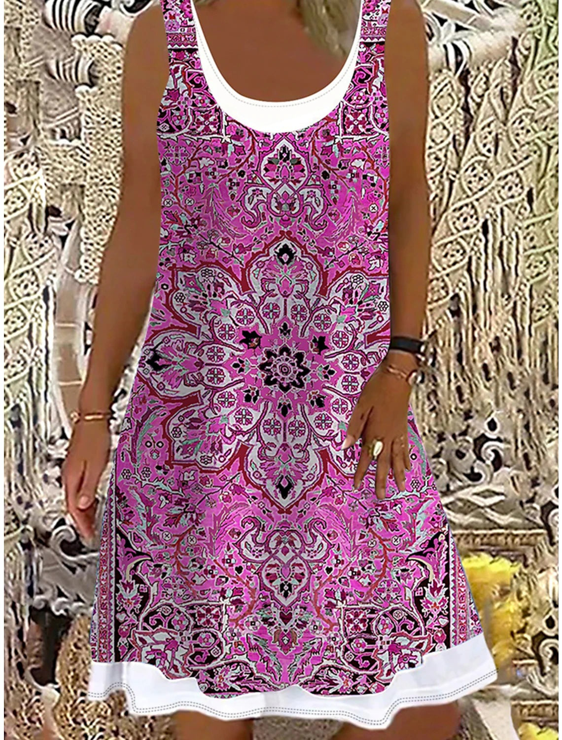 👗【50% reducere】💖【S-5XL】2025 rochii casual la modă pentru femei, imprimate, potrivite pentru toate ocaziile