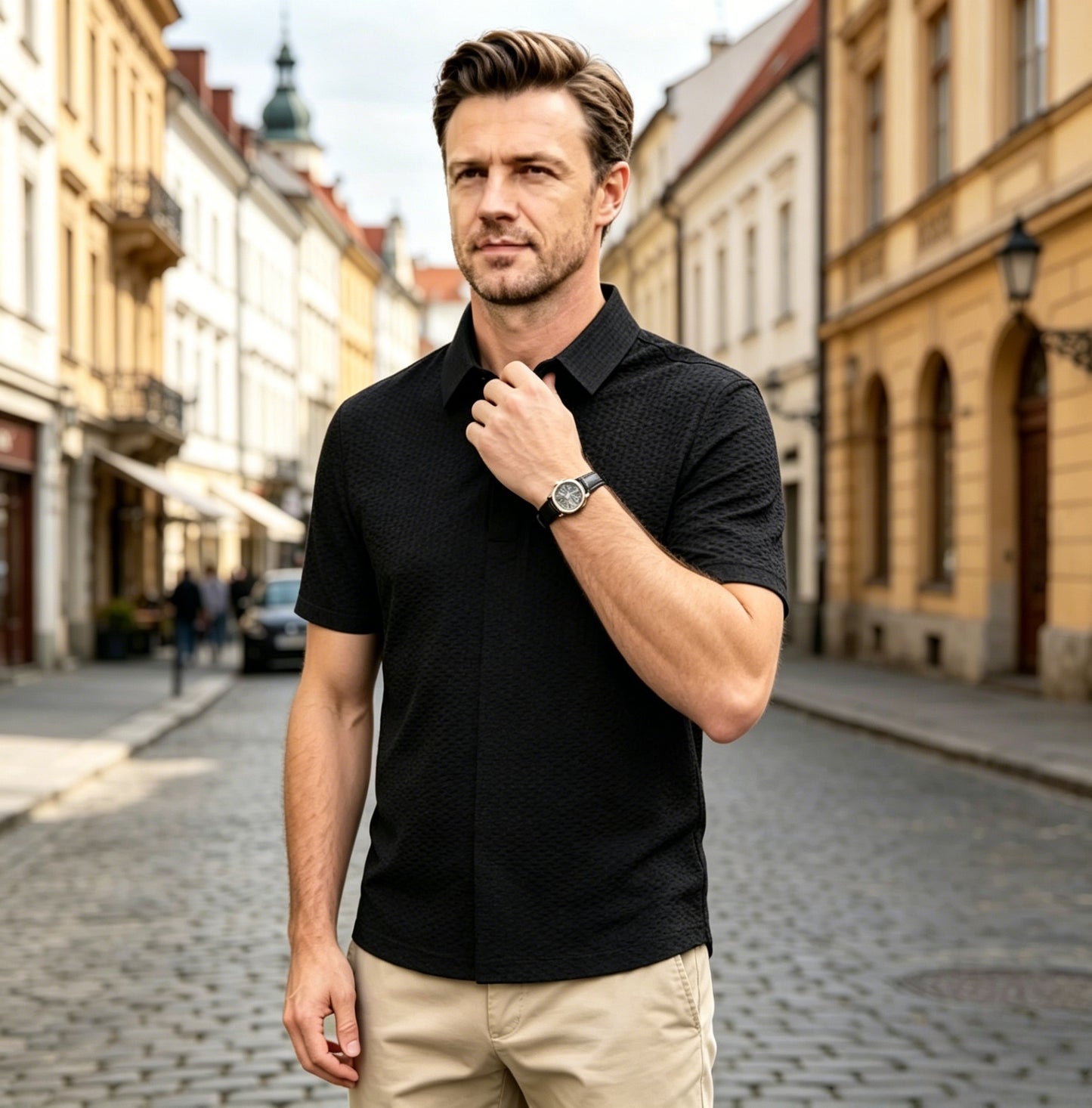 🔥 Nowa koszulka polo na lato 2026. Lekka tkanina przewiewna, chłodzi i zapewnia komfort w upalne dni.