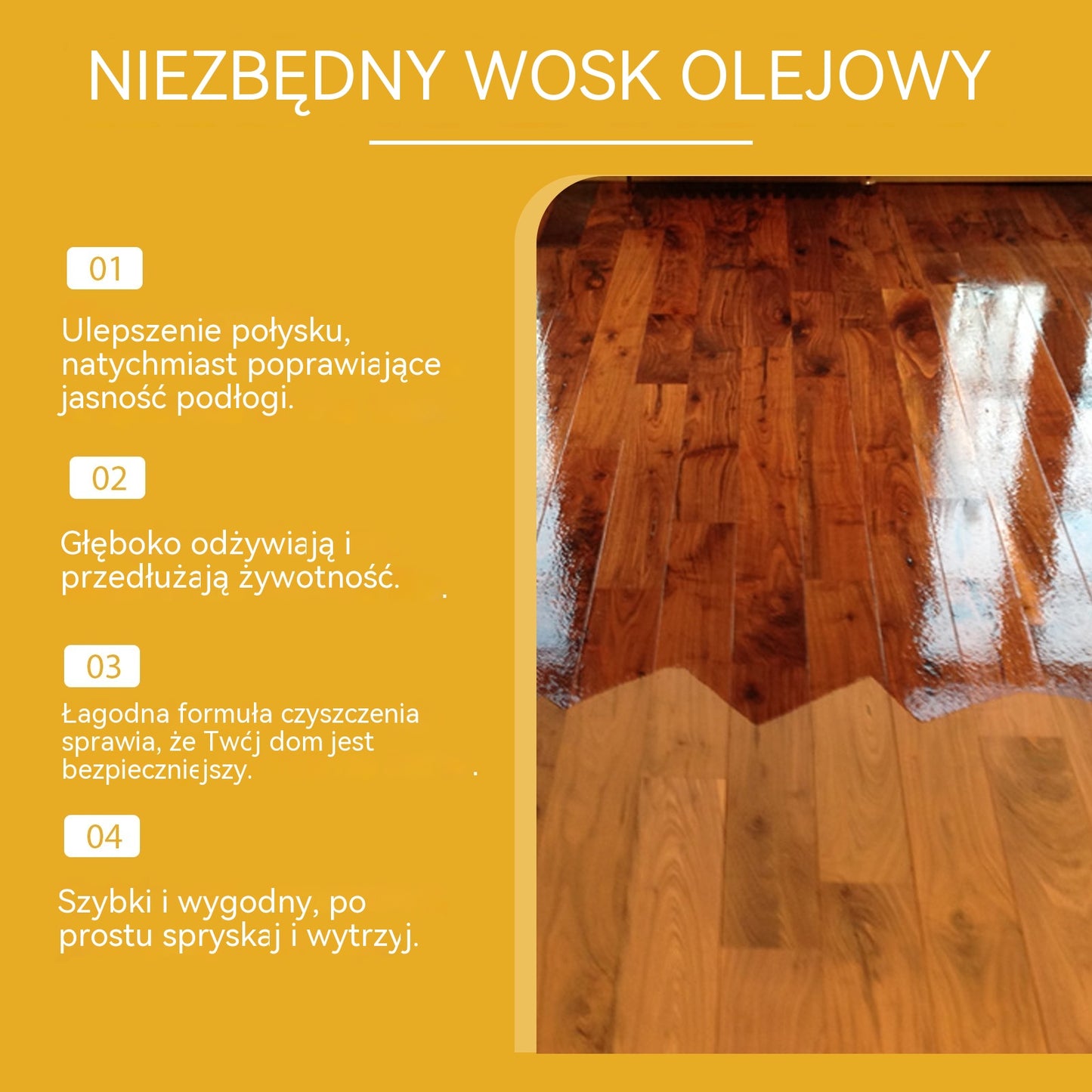 🔥【Rabat 50%】😍Spray do polerowania drewna (z gąbką i ręcznikiem) do pielęgnacji mebli, chroni lakier i zapobiega pęknięciom