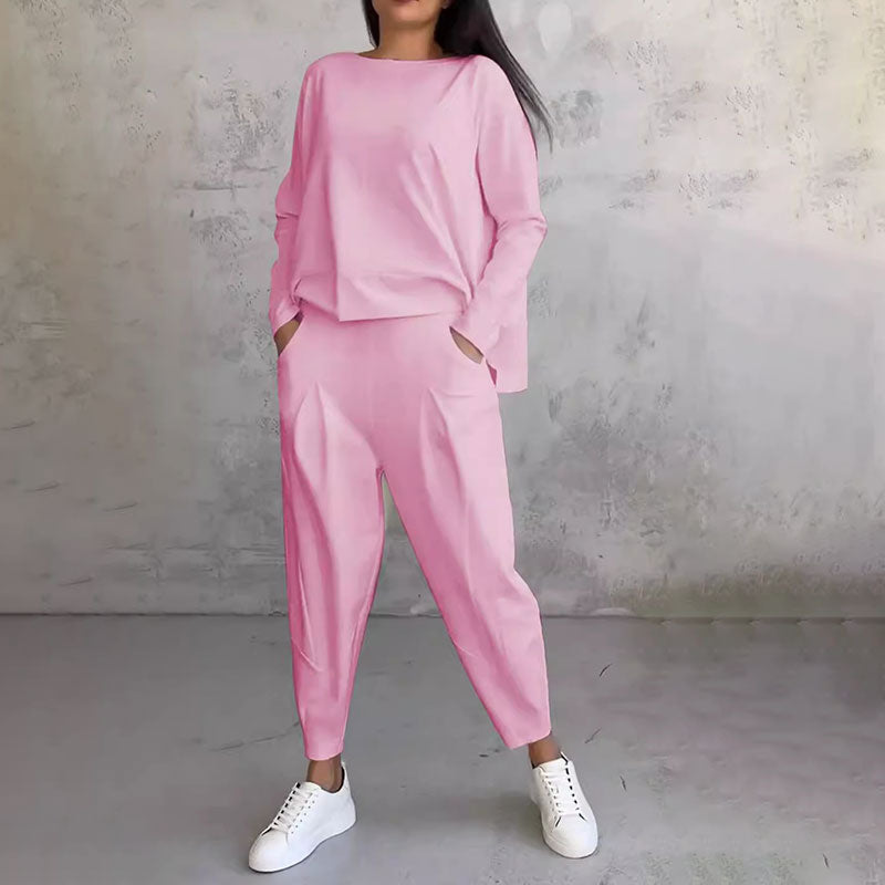 💖 Nueva promoción 50% de descuento, conjunto casual sencillo de algodón 2025 primavera-otoño, versátil para el día a día y el trabajo