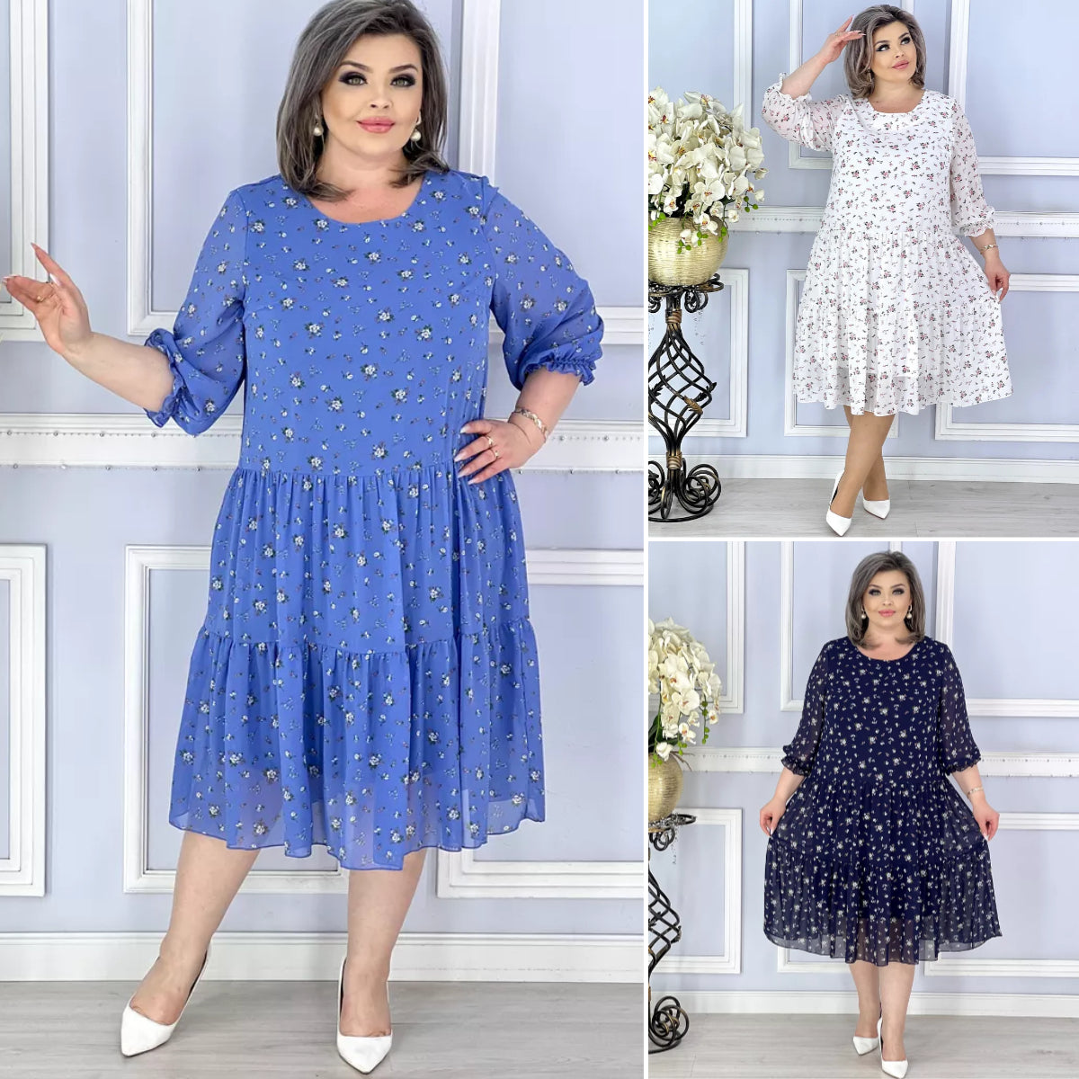 💖【S-5XL】2025 Rochie florală elegantă de modă
