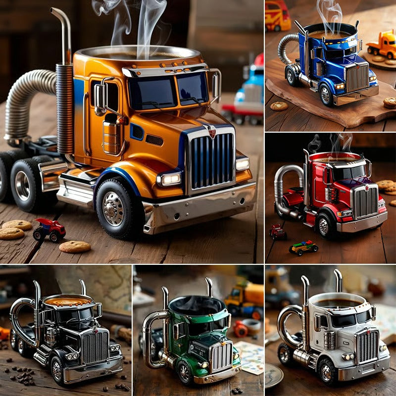 🚛 Tazas de café artesanales para semirremolques