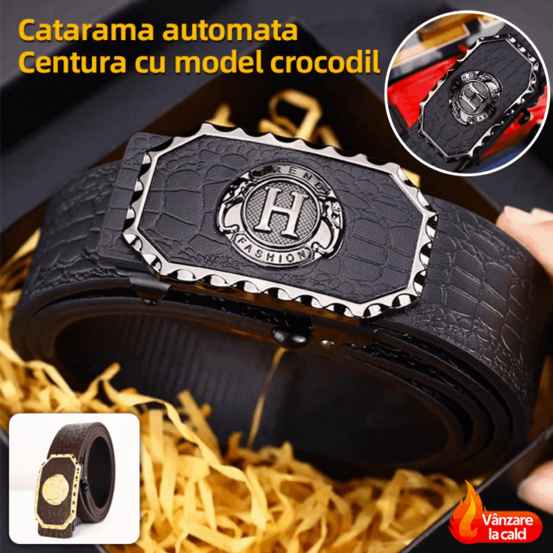 🔥 doi pentru unu 🔥 Curea de afaceri nouă pentru bărbați ✅ Cataramă automată din oțel inoxidabil ✅ piele naturală