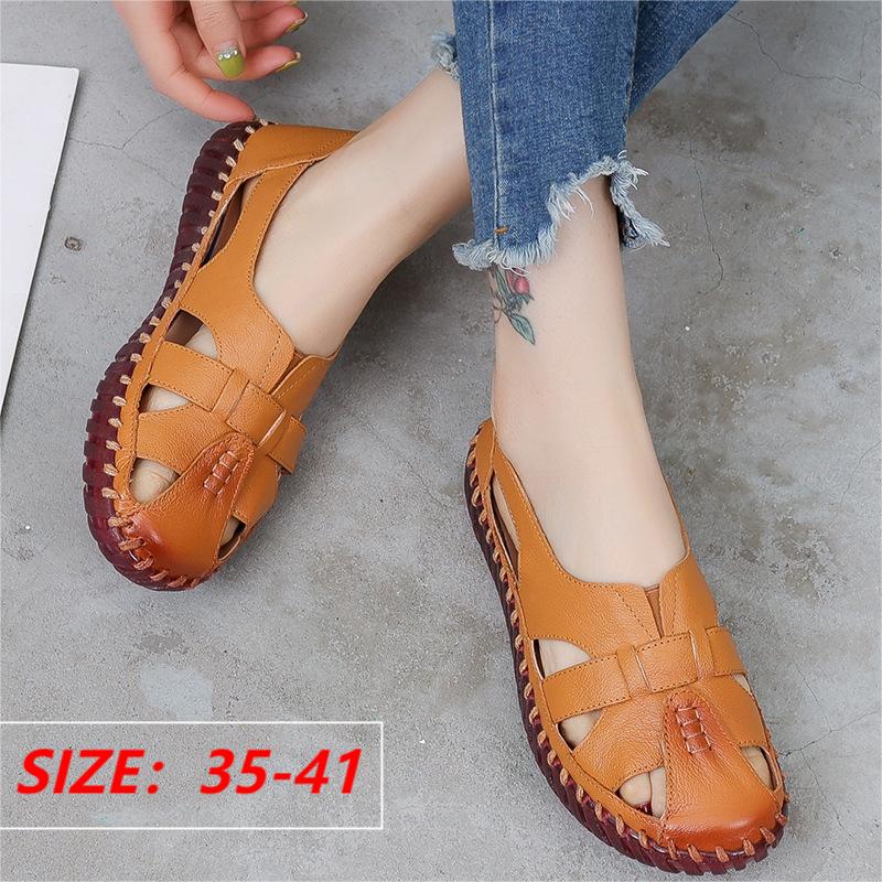 ❤️🥿【35-41】Sandale plate pentru femei din piele moale de piele goală💥 3923401