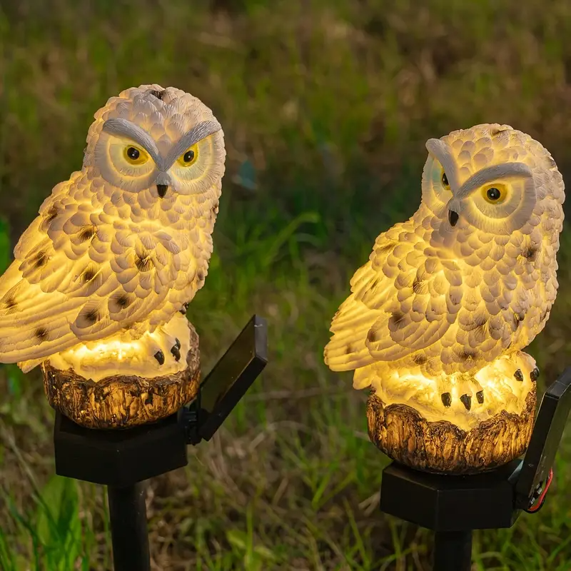 🎁✨【50% OFF】🦉 Lampă solară decorativă în formă de bufniță – Lumină caldă pentru grădina ta