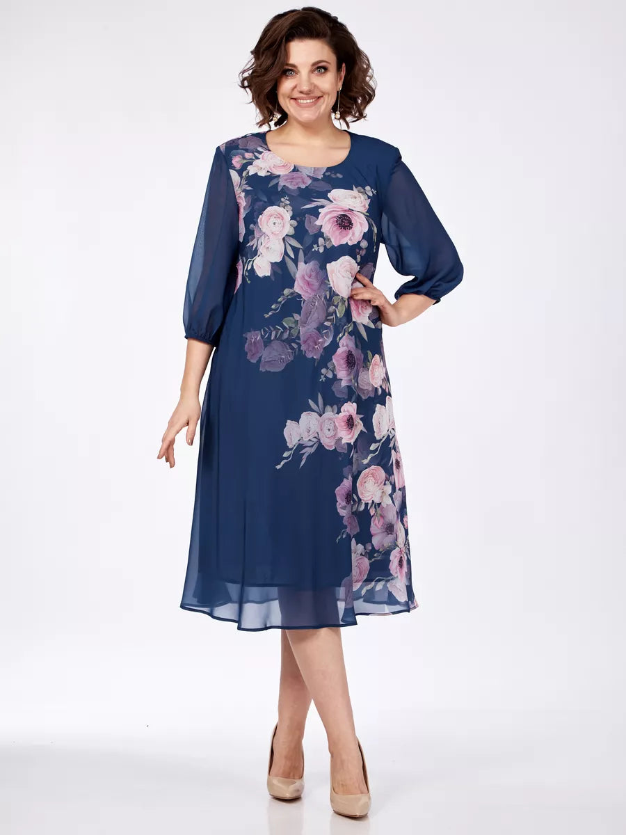 🌸 49% reducere 💥💕【S-5XL】2025 Rochie eleganta de primavara din sifon cu imprimeu floral🌷