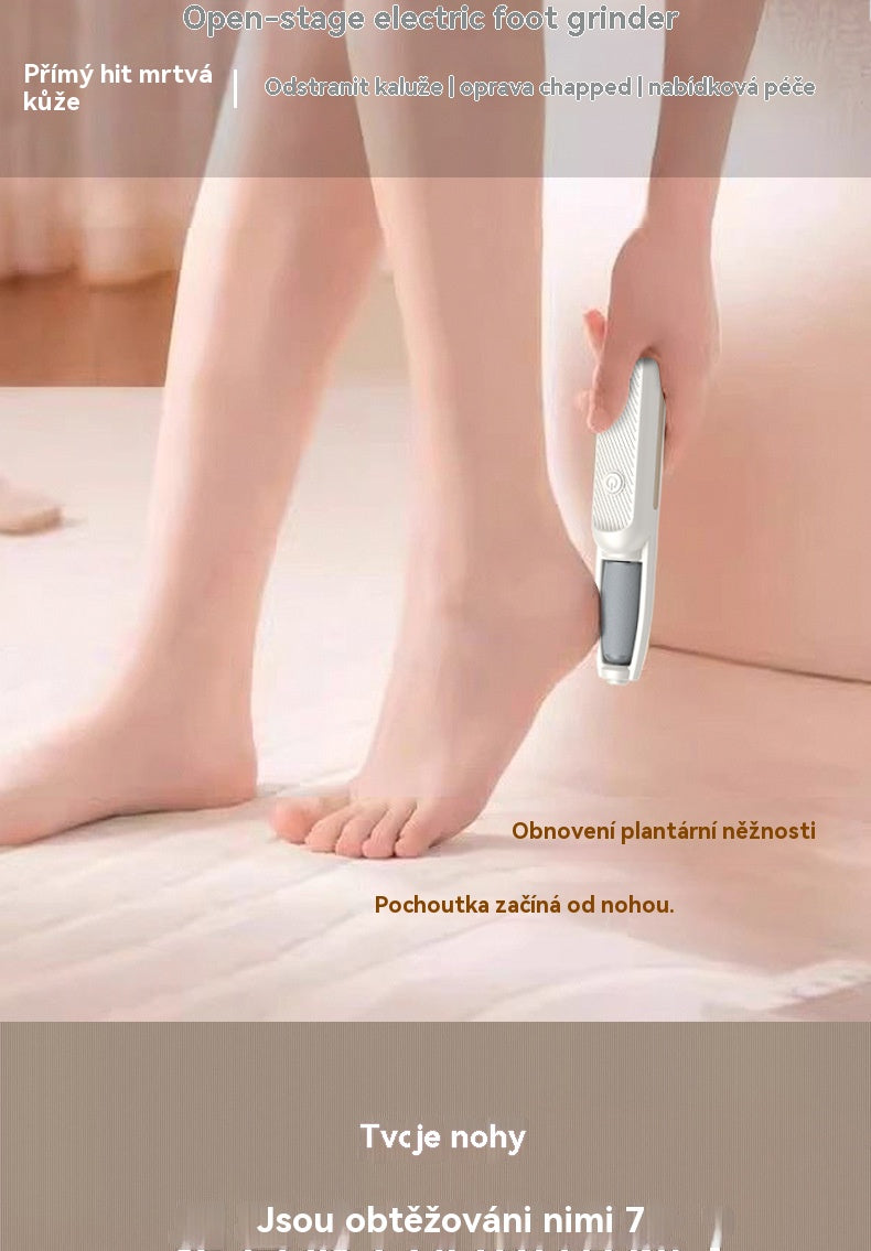 🦶🛁✨🔥【Horký prodej】Přenosný elektrický pilník na paty, exfoliační a multifunkční přístroj na péči o nohy