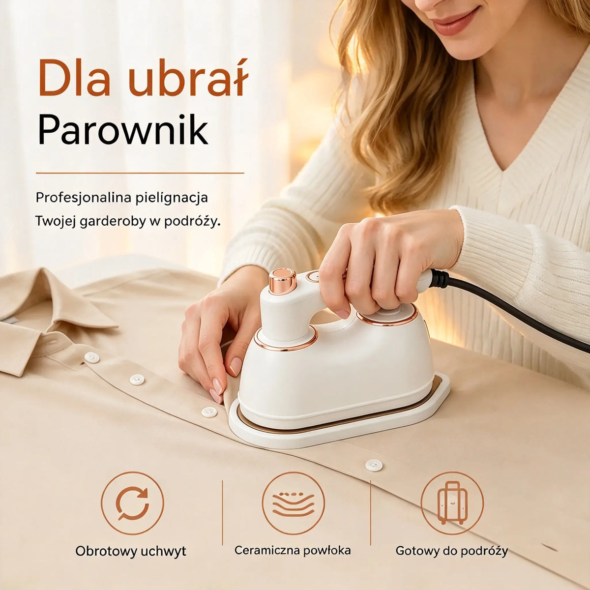 ✨ Ręczne żelazko parowe 2w1, składane, kompaktowe, nowy model do prasowania w domu