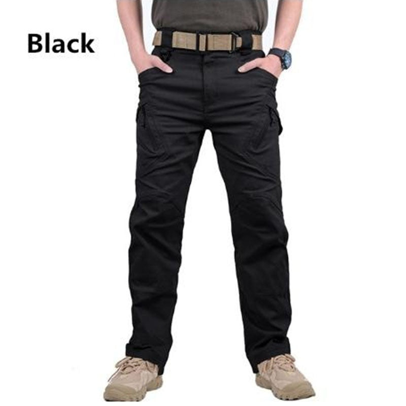 👖✨【49% OFF】Pantaloni cargo negri militar cu mai multe buzunare pentru bărbați noi, respirabili 3830198