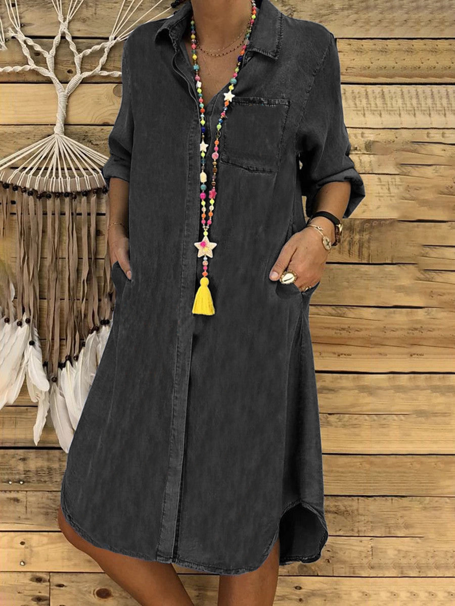👗Noua rochie de dama marime plus vara 2025 din denim