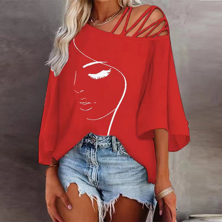 🔥✨【Stoc limitat】【S-2XL】2025 Tricou casual imprimat pentru femei la moda de inalta calitate