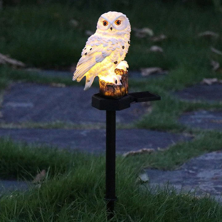🎁✨【50% OFF】🦉 Lampă solară decorativă în formă de bufniță – Lumină caldă pentru grădina ta