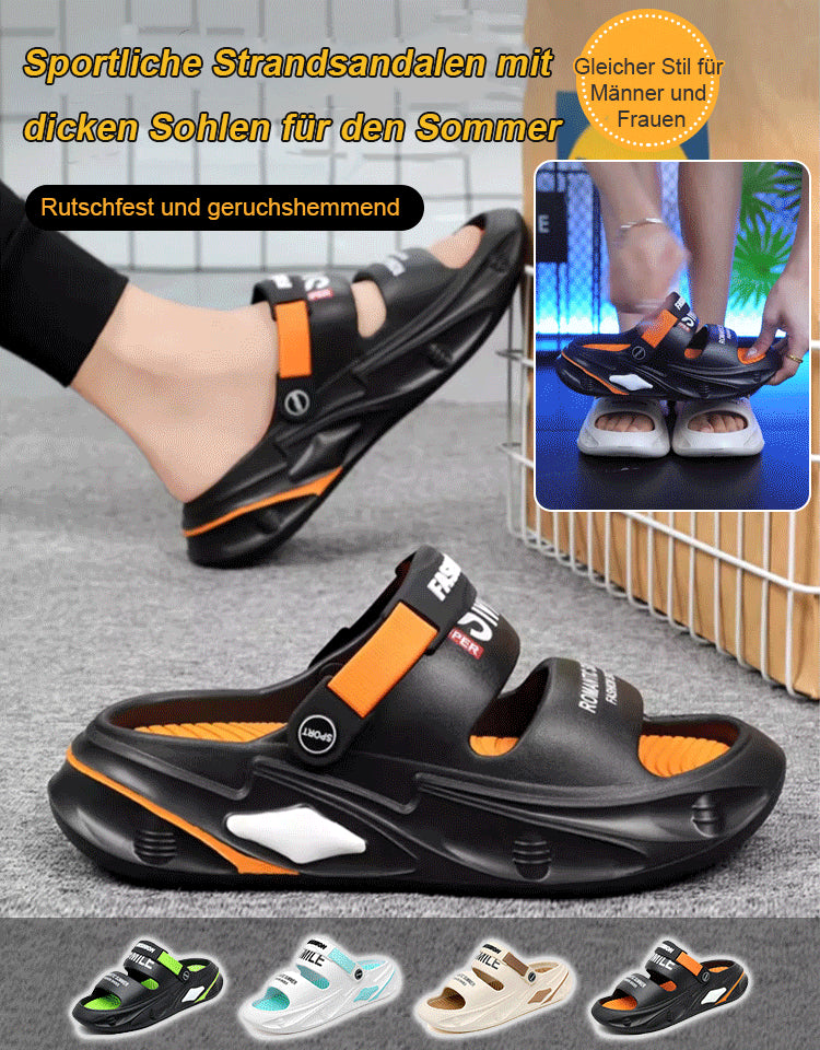 🤽♂️👟【50% de descuento】✨🌹【36-45】2025 sandalias de hombre de suela gruesa antideslizantes, pantuflas y sandalias dos en uno, más convenientes