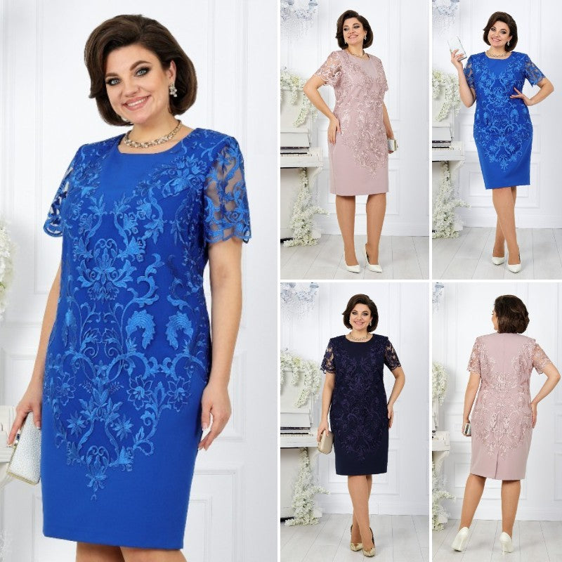 【🏆 Cele mai bine vândute produse】😍【S-3XL】 2025 Noua rochie de dantelă la modă, design clasic, elegant și simplu 3919675