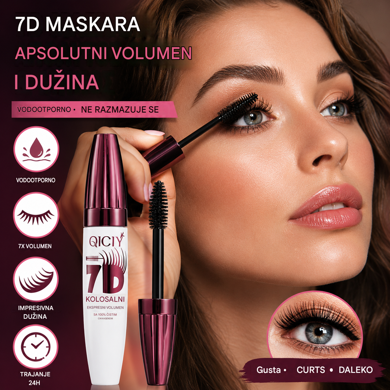 🎁🔥【Kupite 1, dobijte 1 gratis】Maskara za uvijanje i produljenje kose u trajanju od 12 sati